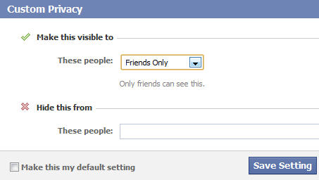 Facebook Customize your posts privacy