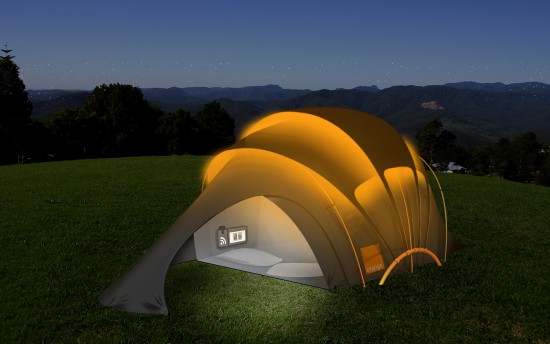 Orange Solar Powered Concept Tent